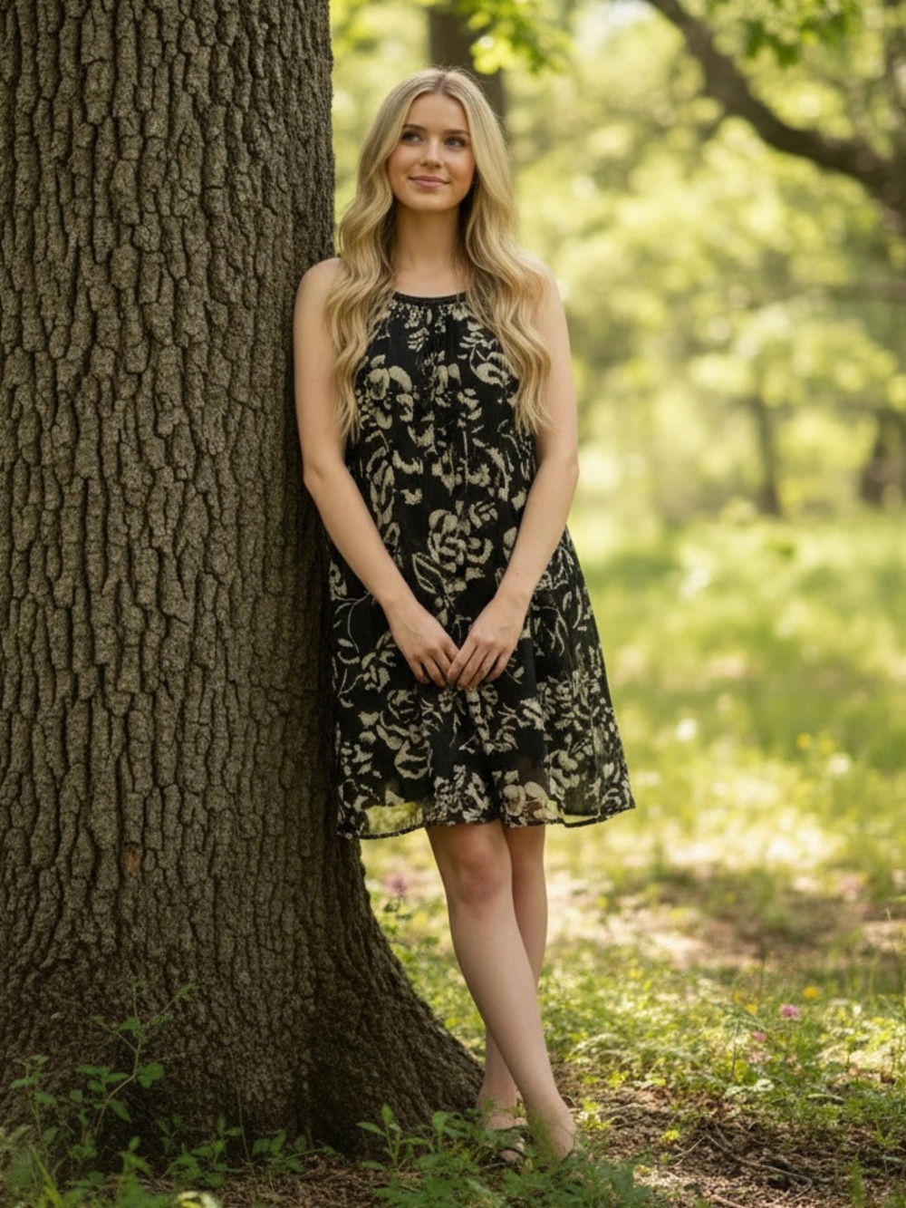Charming Charlie Halter Floral Dress
Size Medium